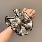 Tengzhuo Striped Fabric Hair Scrunchie