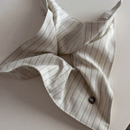 Tengzhuo Heart Stripe Square Hair Scarf