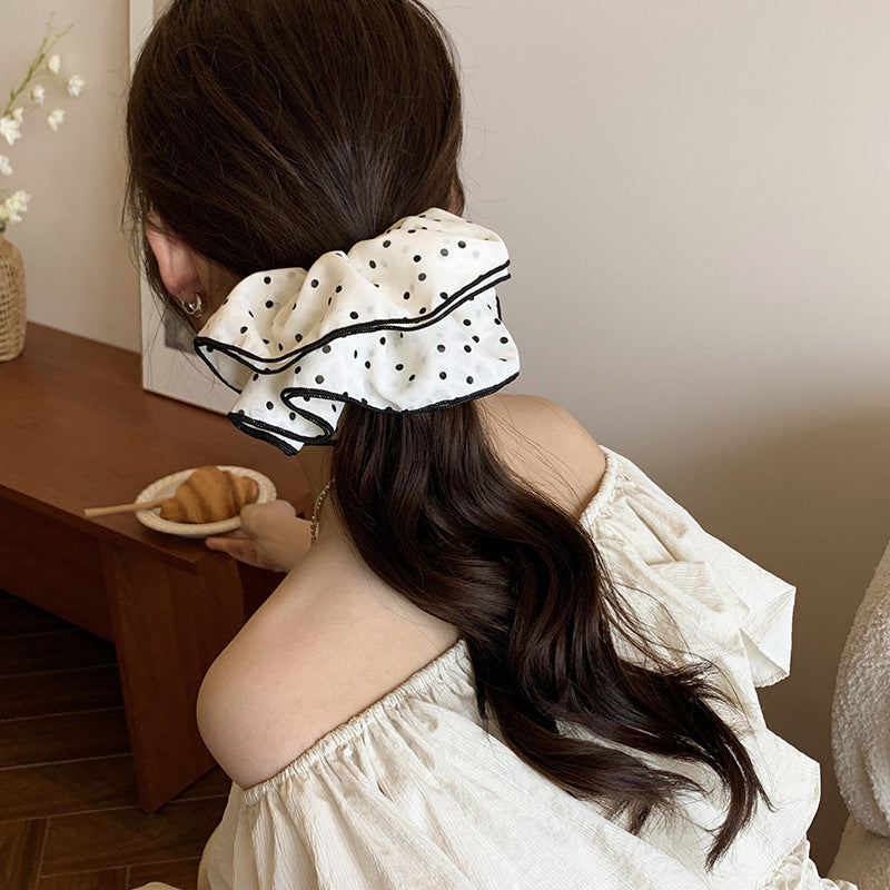 Tengzhuo Polka Dot Hair Scrunchie