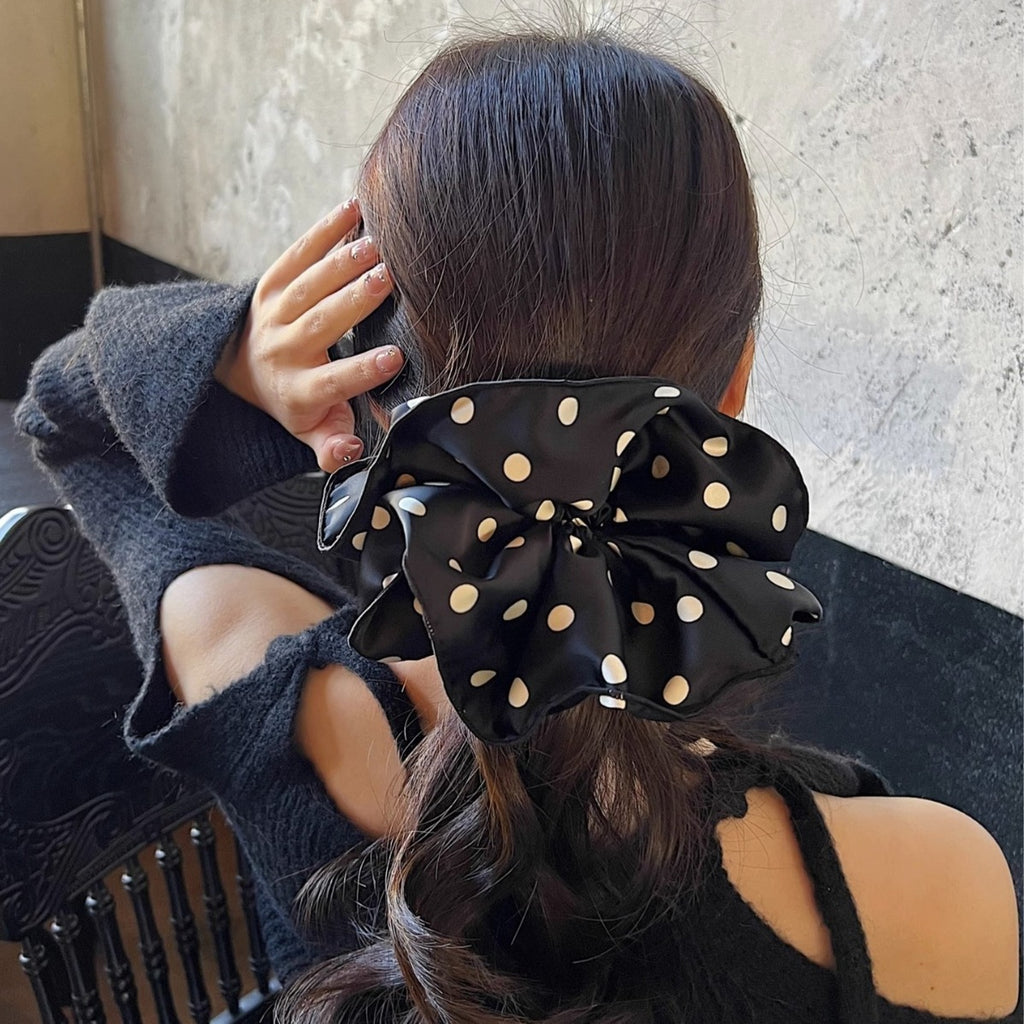 Tengzhuo Polka Dot Fabric Hair Scrunchie
