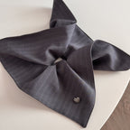 Tengzhuo Heart Stripe Square Hair Scarf
