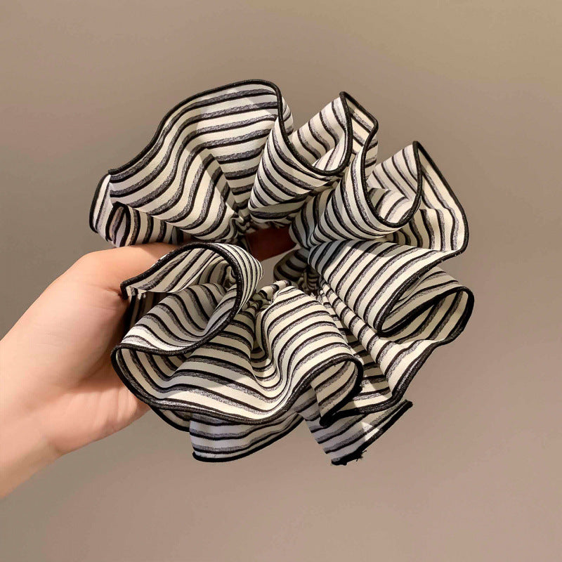 Tengzhuo Striped Fabric Hair Scrunchie