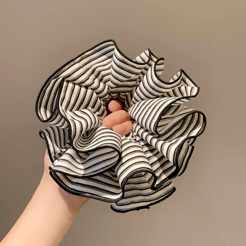 Tengzhuo Striped Fabric Hair Scrunchie